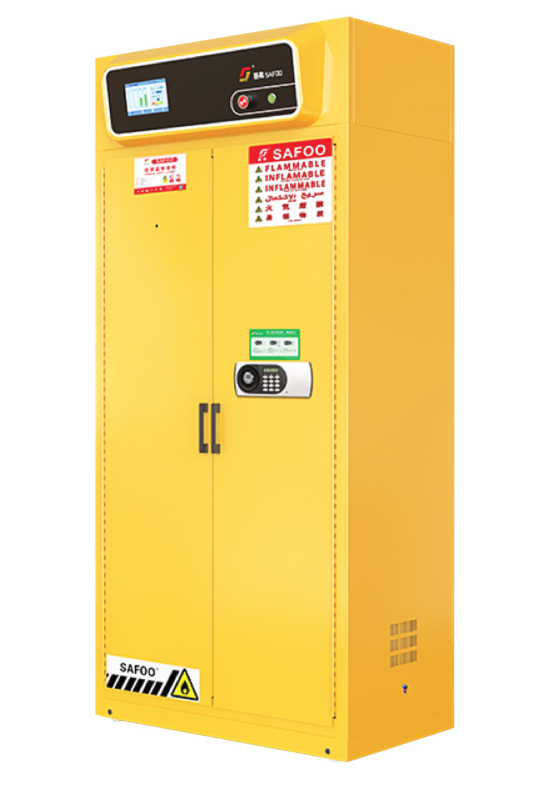 ตู้เก็บสารเคมี ไวไฟและสารพิษ (Flammable and Toxic Chemicals Storage Cabinets) ยี่ห้อ BRINGHS รุ่น BR900Y/T-3 - Image 2